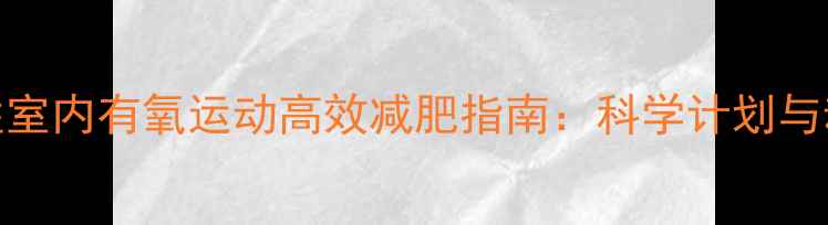 图片 男性室内有氧运动高效减肥指南：科学计划与动作