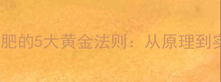 图片 科学减脂指南女性腹部减肥的5大黄金法则：从原理到实操，轻松打造紧致小腹2