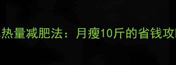 图片 科学规划预算热量减肥法：月瘦10斤的省钱攻略与实操指南