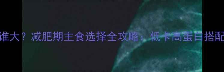 图片 米饭和黑列巴热量谁大？减肥期主食选择全攻略：低卡高蛋白搭配技巧与营养师建议