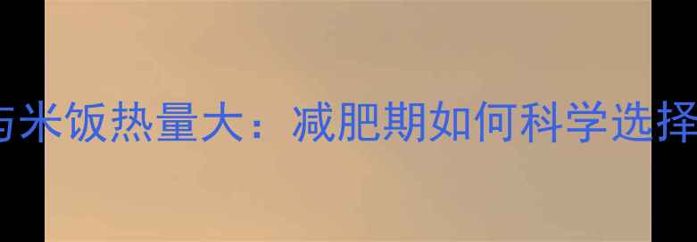 图片 素蒸饺与米饭热量大：减肥期如何科学选择主食？1