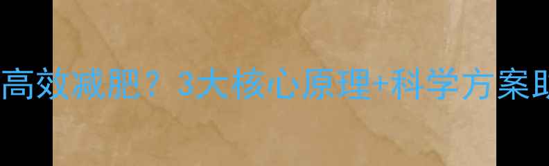 图片 肌肉训练如何高效减肥？3大核心原理+科学方案助你甩脂塑形2