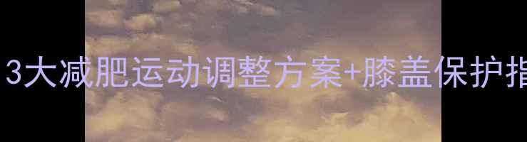 图片 膝盖下方运动后疼？3大减肥运动调整方案+膝盖保护指南（附训练计划）1