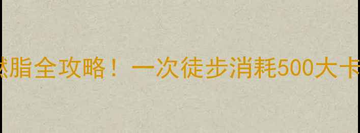 图片 负重徒步减肥攻略｜暴汗燃脂全攻略！一次徒步消耗500大卡？附正确姿势和装备清单1
