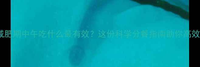 图片 运动减肥期中午吃什么最有效？这份科学分餐指南助你高效燃脂1