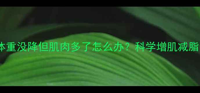 图片 运动后体重没降但肌肉多了怎么办？科学增肌减脂全攻略2