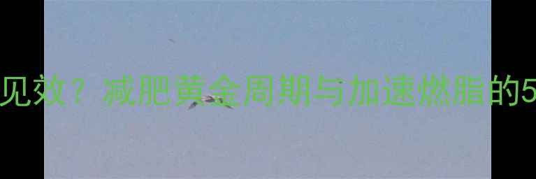 图片 运动后多久见效？减肥黄金周期与加速燃脂的5大科学策略