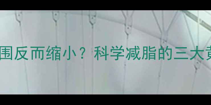图片 运动后腰围反而缩小？科学减脂的三大黄金法则1