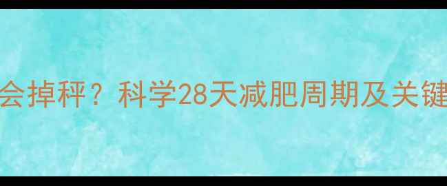 图片 运动多久会掉秤？科学28天减肥周期及关键注意事项