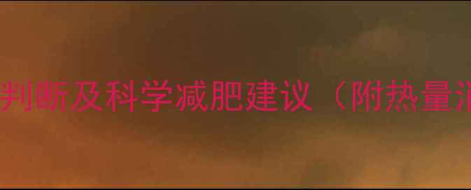 图片 运动过量如何判断及科学减肥建议（附热量消耗标准表）2