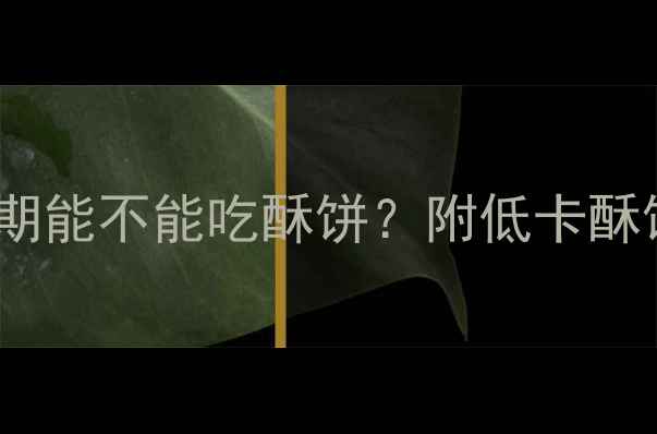 图片 酥饼热量大：减肥期能不能吃酥饼？附低卡酥饼做法与替代方案1