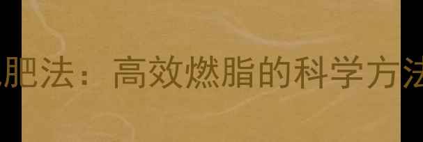 图片 间歇性训练减肥法：高效燃脂的科学方法与动作指南1