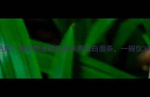 图片 面条高热量？减肥期这样选低卡高蛋白面条，一碗仅30大卡！1