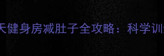 图片 高效减脂+核心塑形30天健身房减肚子全攻略：科学训练+饮食方案+体脂管理