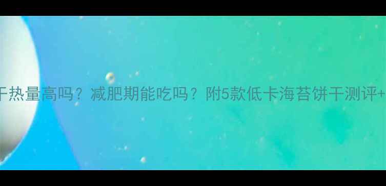 图片 🍵海苔饼干热量高吗？减肥期能吃吗？附5款低卡海苔饼干测评+吃法指南2