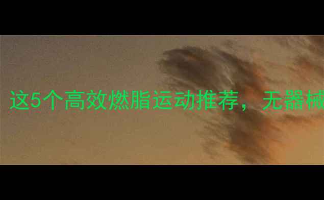 图片 💥30天瘦10斤！这5个高效燃脂运动推荐，无器械居家也能做🔥1