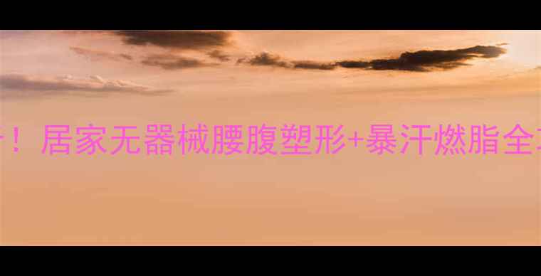 图片 🔥30天腰腹暴瘦10斤！居家无器械腰腹塑形+暴汗燃脂全攻略（附跟练动作）