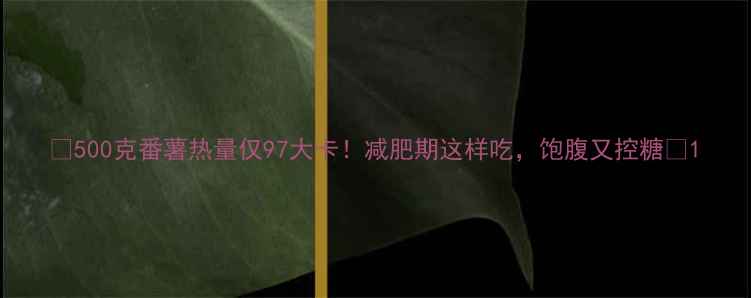 图片 🔥500克番薯热量仅97大卡！减肥期这样吃，饱腹又控糖✨1