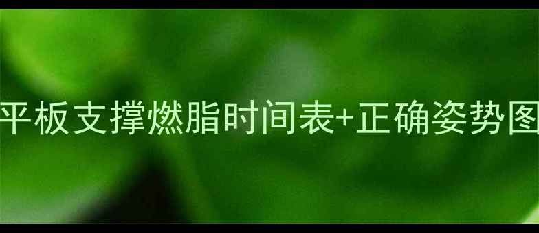 图片 🔥7天瘦腰计划｜平板支撑燃脂时间表+正确姿势图解（附对比图）2