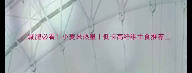 图片 🔥减肥必看！小麦米热量｜低卡高纤维主食推荐✨