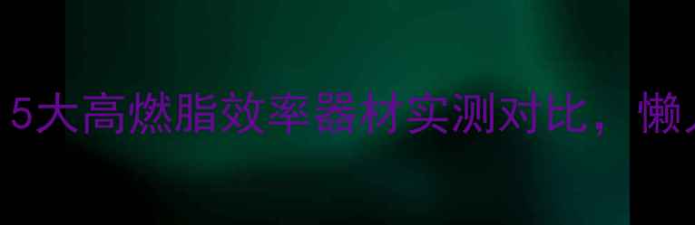图片 🔥居家减肥神器大公开！5大高燃脂效率器材实测对比，懒人也能轻松甩肉30斤！🔥